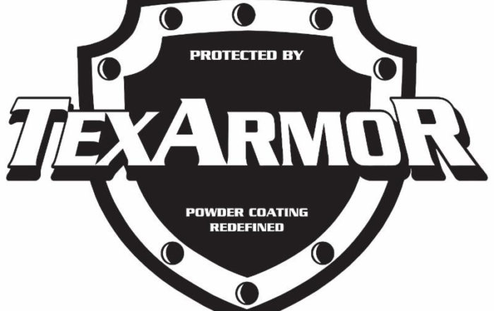 Presented By Texarmor Logo powder coating