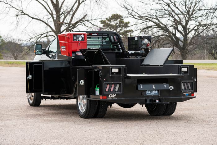 CM Truck Bed TM Deluxe Model with storage panels opened up